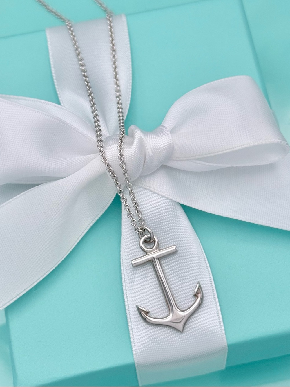 Authentic Retired Tiffany & Co. Nautical Sterling Silver Anchor 16” Necklace ⚓️